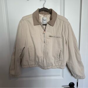 A&F Cropped Twill Workwear Jacket